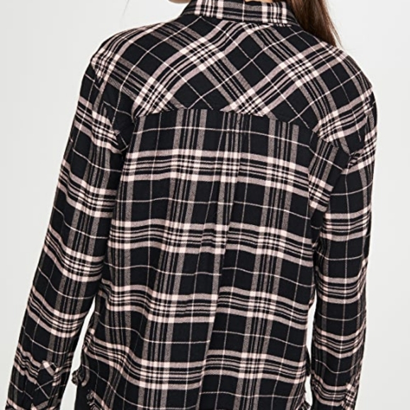 NWT Rails Leo Button down In Onyx Peach - Picture 5 of 13